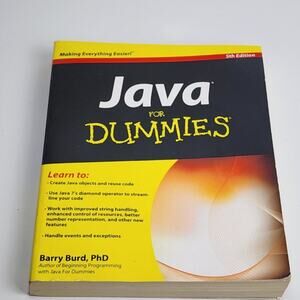 Java for Dummies by Barry A. Burd 5th Edition Java 7 Paperback Reference Book
